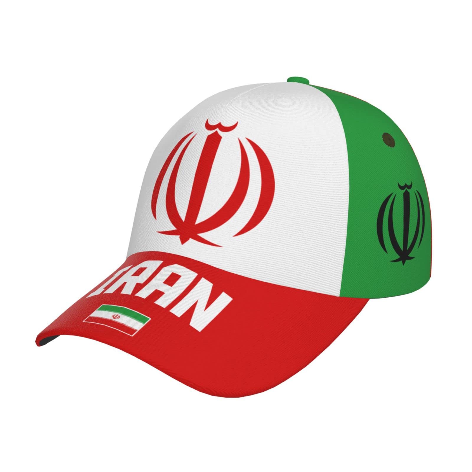 RFSHOP Iran Flag Flag Cool Iranian Baseball Cap 3D Full Print Adult Unisex Adjustable Hat Soccer Patriotic Caps