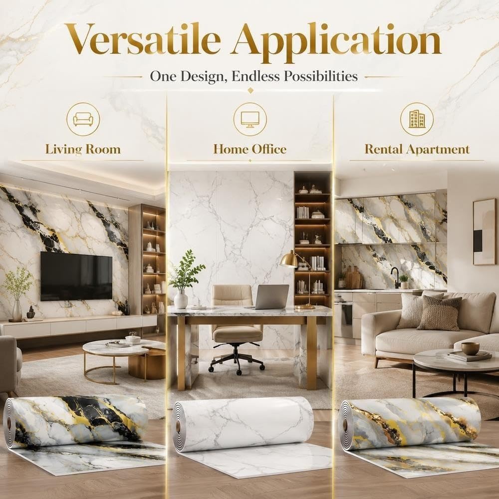 Peel and Stick Stone Vein Wall Panels Waterproof Backsplash Tile