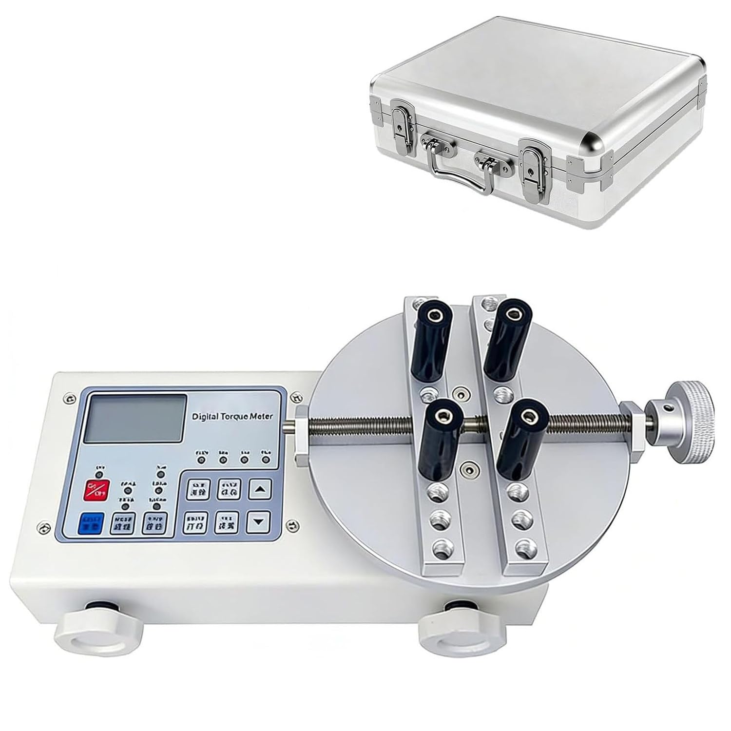Tester digitale per contatore di coppia per tappi di bottiglia, morsetto regolabile da 10 a 160 mm, strumento di precisione con display multi-unità per controllo qualità