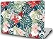MacBook Pro 13 Case, L2W Matte Print Tropical Palm Leaves Pattern Coated PC Hard Protective Case Cover for Apple MacBook Pro 13" with CD-ROM (Non-Retina)(Model:A1278) - Palm leaves & Red Flowers