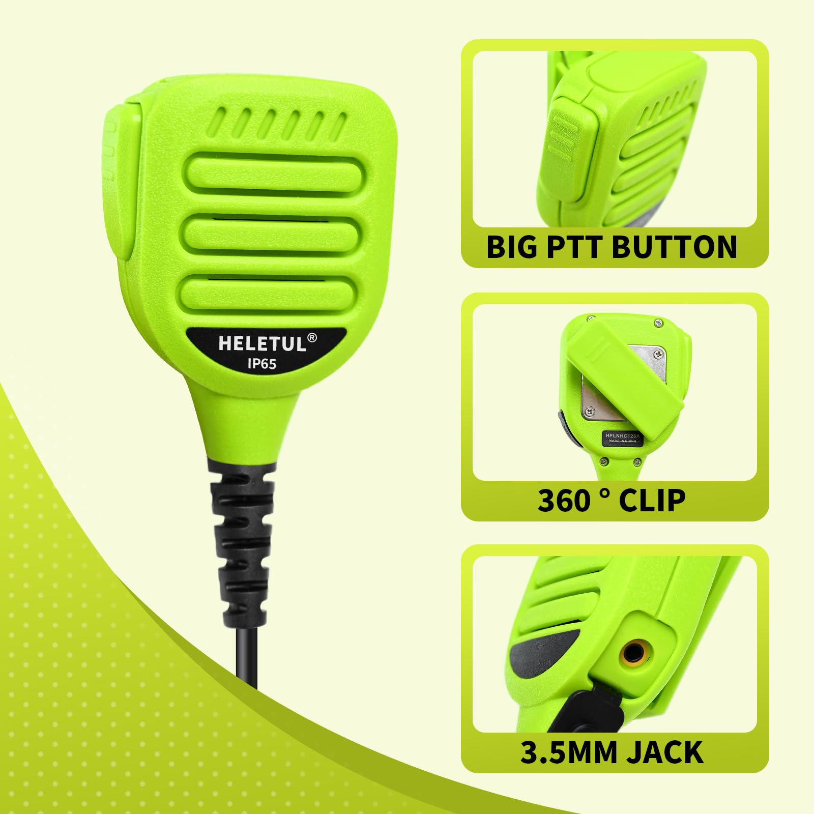 IP65 Impermeable Mano Mic Micrófono de mano Walkie-Talkie Micrófono Radio Micrófono Micrófono de hombro Micrófono Altavoz Micrófono para Motorola ht1250 ht 1250 ht750 Wave PTX gp328 gp338