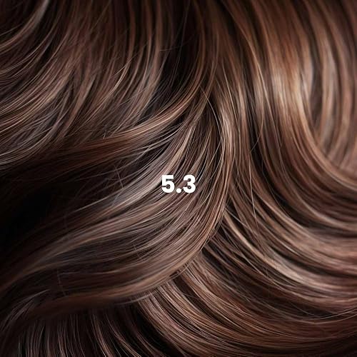 Miniatura 6 de Naturigin Tinte permanente para el cabello, marrón cálido 5.3, sin amoníaco, 100% cobertura de canas, fórmula natural nutritiva, para todo tipo de