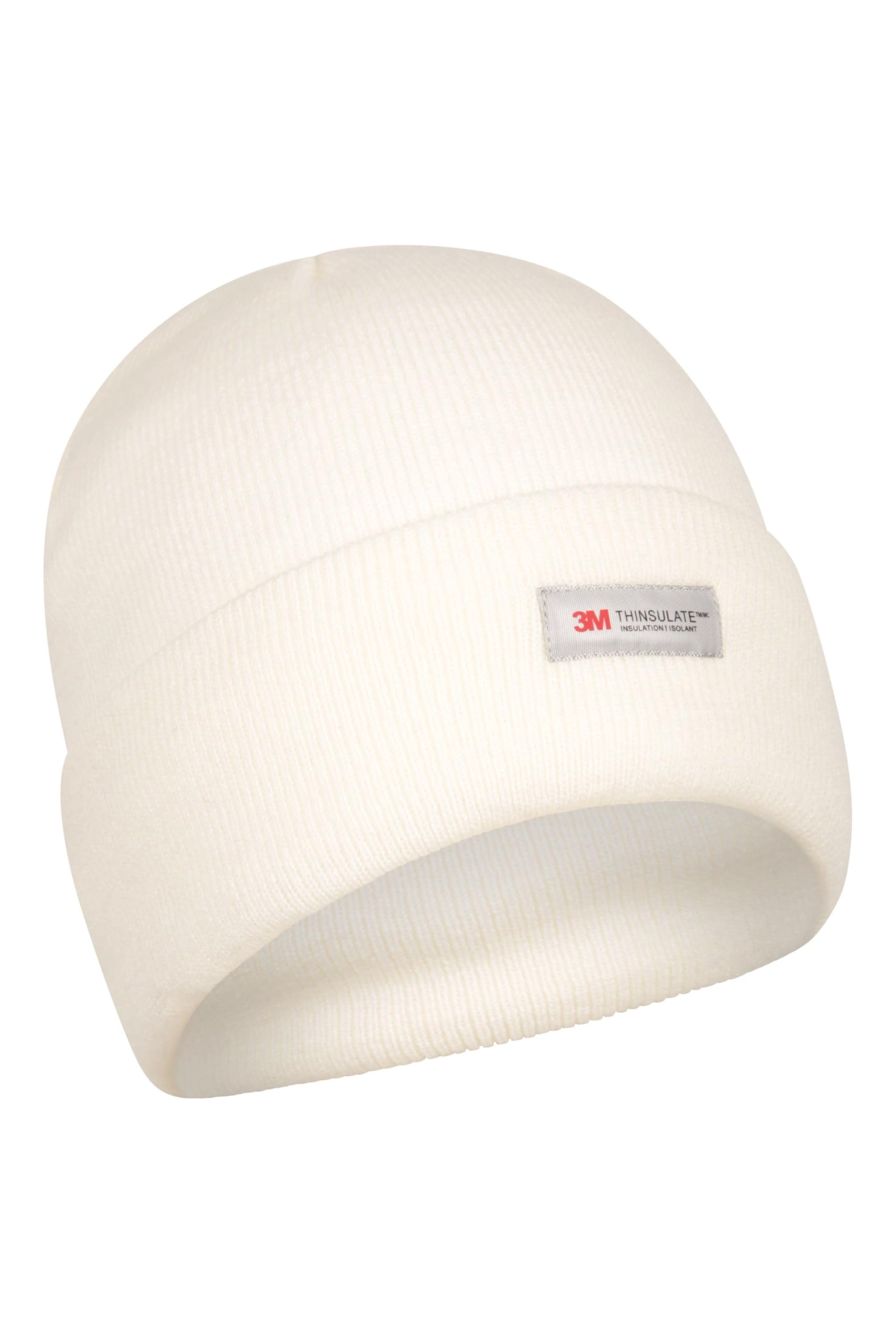 Mountain Warehouse Women's White Thinsulate Knitted Beanie - Warm & Cosy, Knitted Cap - Best For Autumn Winter, Outdoors, Hiking & Trekking Medium