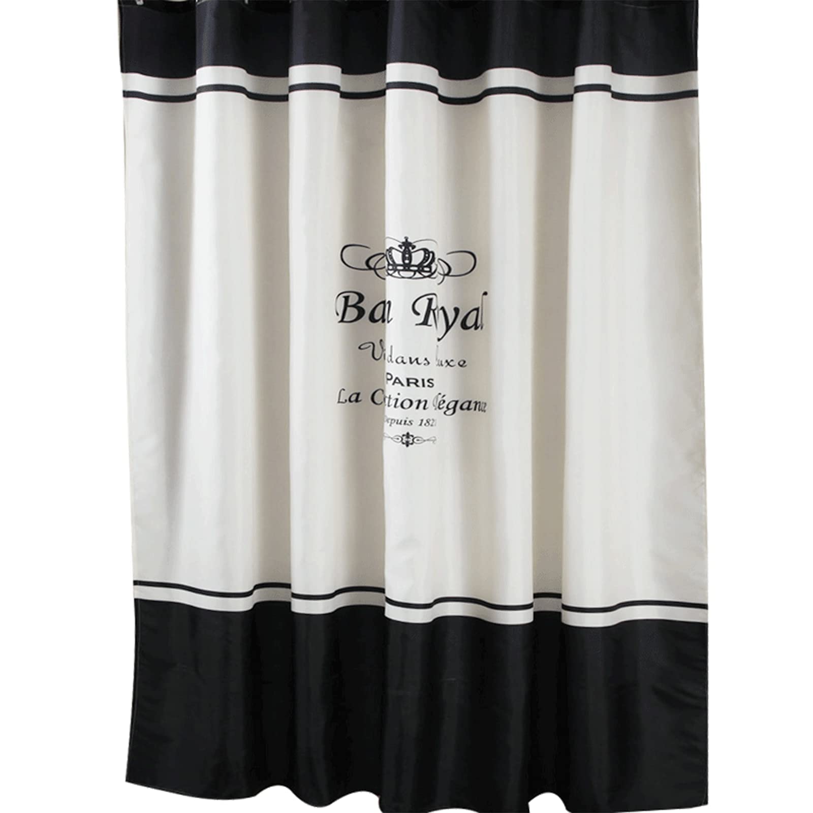 Rideau de douche imperméable et opaque en tissu polyester épais W150CM