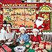 Lecheme Christmas Banner Santa's Toy Shop Backdrop Photo Background Snowman Santa Workshop Christmas Banner Holiday Photo Props Party Decorations