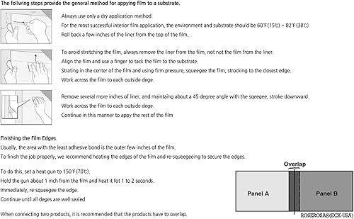 Miniatura 4 de ROSEROSA Papel tapiz autoadhesivo de PVC para despegar y pegar (PGS420B 3.93 pulgadas x 16.40 pies)