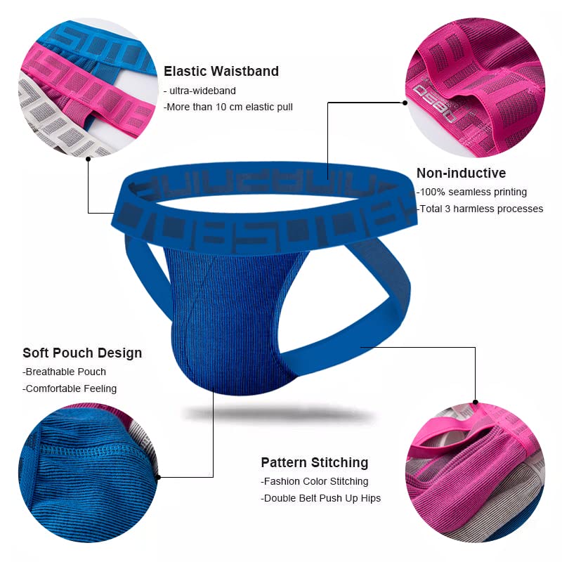 Evankin Mens Sexy Jockstraps Thong G-Strings Underwear Briefs Panties Lingerie Athletic Supporters4