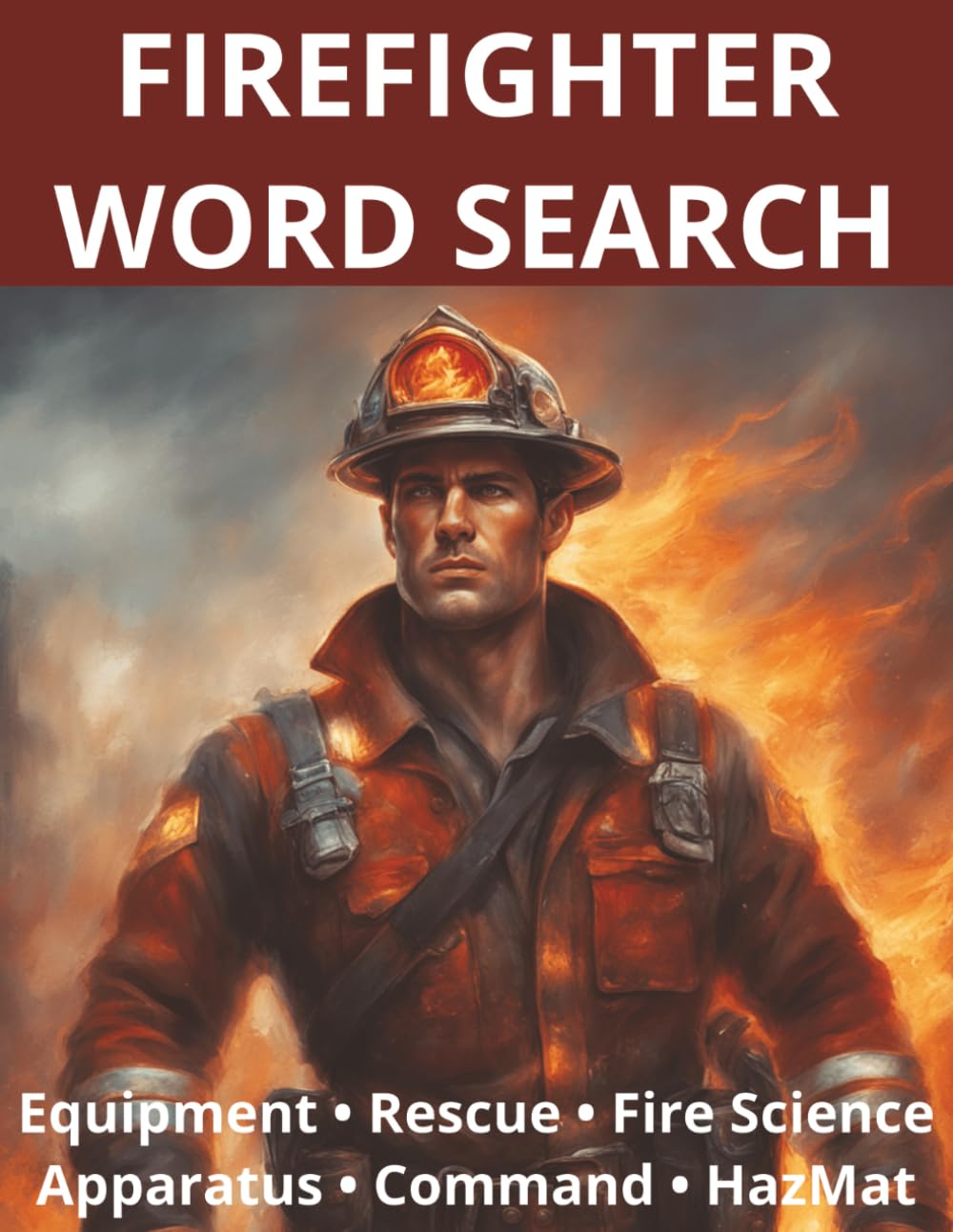 Firefighter Word Search Puzzle Book: 109 Firehouse Puzzles Featuring 1,900+ Fire Service Words from Equipment, Rescue, Fire Science, EMS, HazMat, and Wildland Operations