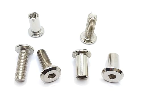 Miniatura 7 de Poste de tornillo apto para orificios de 38 pulgadas (0.394 in) de diámetro, macho M8x100mm hembra 0.709 in hexagonal pernos de unión para muebles