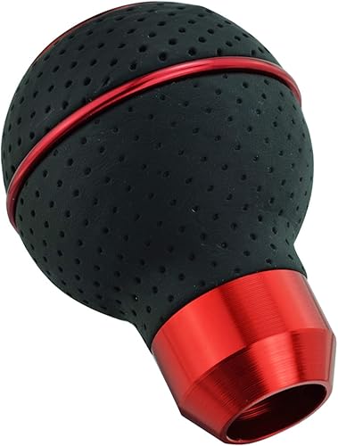 Miniatura 7 de Abfer Pomos de palanca de cambios de 5 velocidades, pomo de palanca de cambios de cuero, extensión para la mayoría de vehículos manuales automáticos