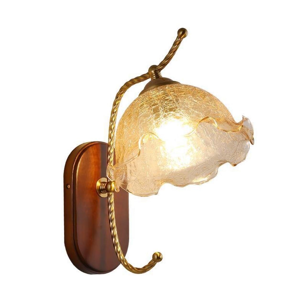 AWEITG Industrial Glass Wall Sconce Light Fixture for Bathroom, Hallway, Bedroom, Kitchen, and Farmhouse - E26 Base, Contemporary Design