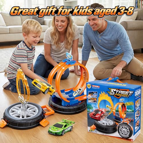 2026 Race Car Track Set Toy for Kids, Stunt Racing Playset by topfresh - Image 8