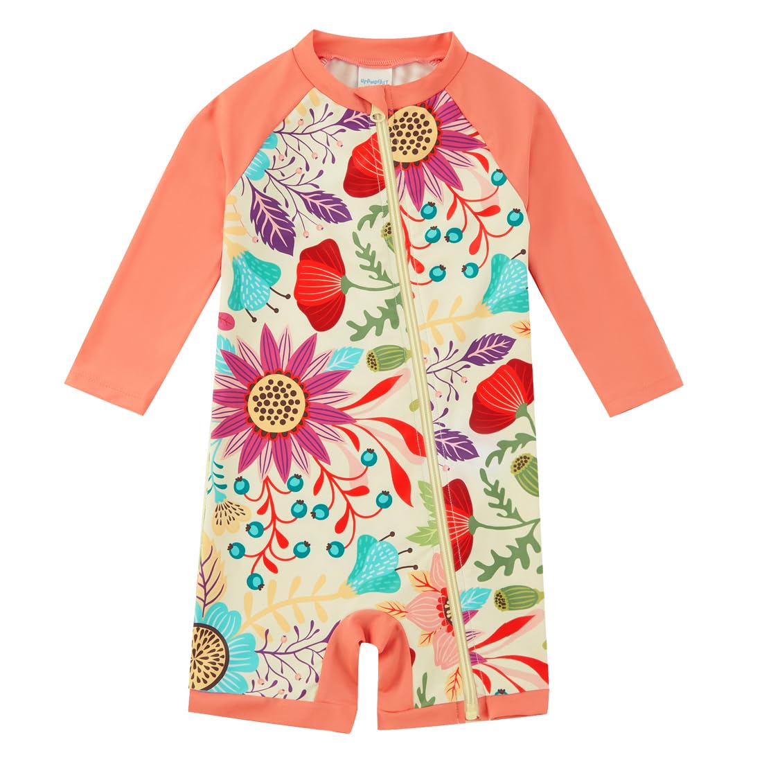 upandfast Baby Badeanzug mit Schrägem Reißverschluss UPF 50+ Badebekleidung für Baby Junge/Mädchen