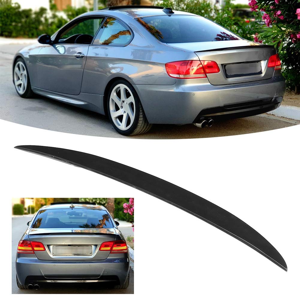 Tylny Spojler Bagażnika do Serii 3 E92 Coupe 2007-2013, Błyszczący | Plastik ABS, Wysoki Połysk, Zabezpieczony UV, do M3 E92 2007-2013, łatwy montaż z taśmą, Poprawia aerodynamikę i docisk.