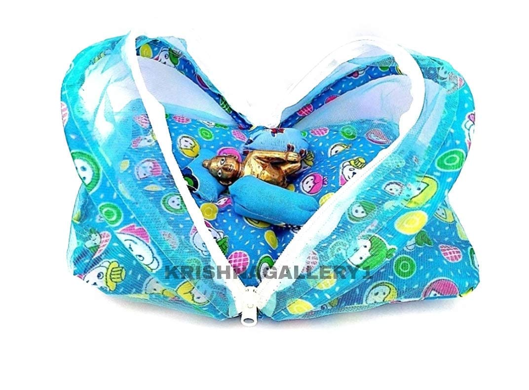 KRISHNAGALLERY1 Laddu Gopal Kanha ji Net Bed Bister Super Soft 0 to 5 No