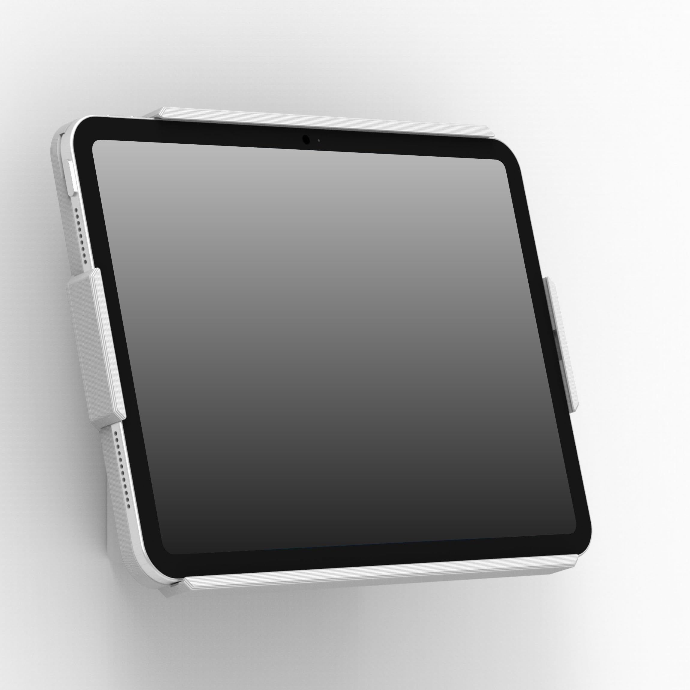 VidaMount White Open Enclosure and Fixed Tilted 15° Wall Mount [Bundle] Compatible with Amazon Fire HD 8