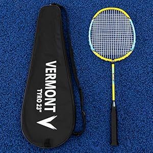 Vermont Tyro Badminton Racket | 21”, 23” & 27” Rackets | Durable Steel & Aluminium Construction | Blue & Yellow Design…