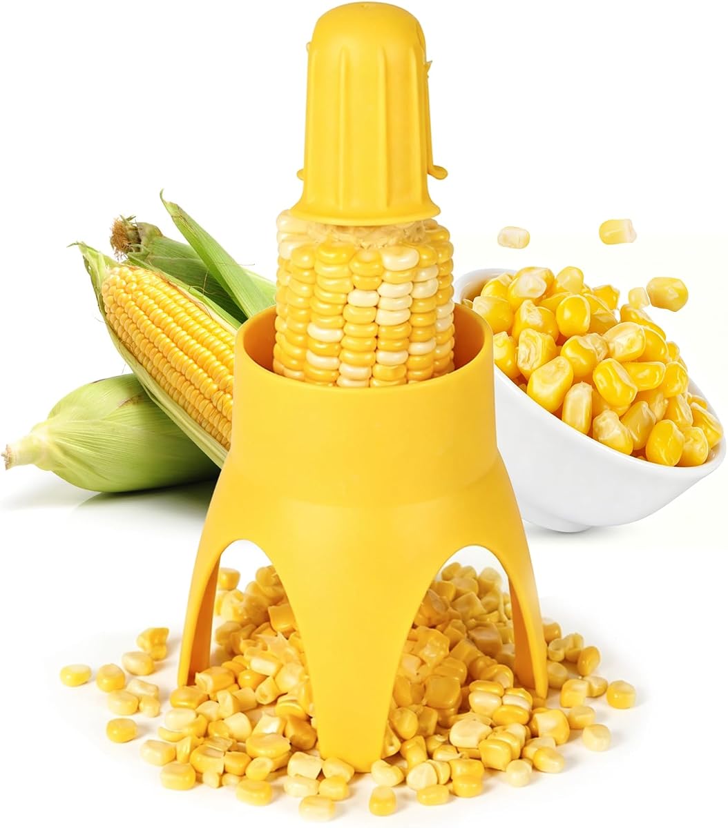 Corn Stripper & Peeler Tool – Safe Fast Kernel Remover for All Corn, Non-Slip Handle Kitchen Prep Gadget