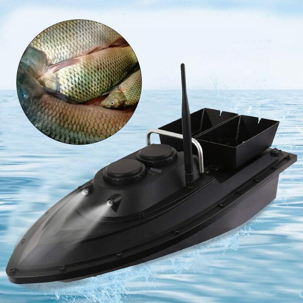 SHZICMY GPS/barca da pesca intelligente, GPS, telecomando 400-500 m, 2 esche indipendenti, batteria al litio da 5200 mA, per adulti, appassionati di attività all'aperto, unisex