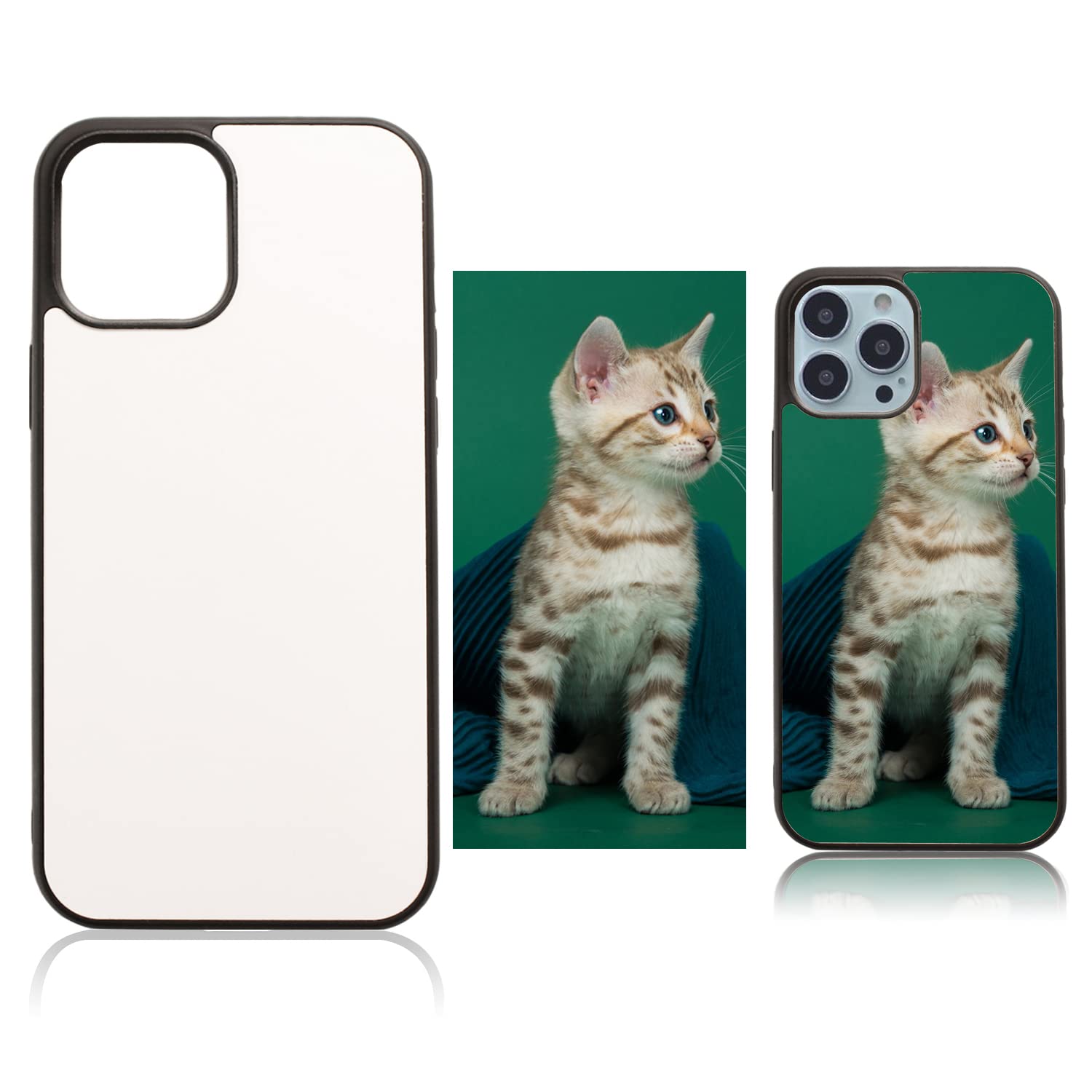 5PCS Sublimation Phone Case for iPhone 12 Pro Max 6.7 Inch Sublimation Blanks Printable Blank Phone Cases Customized Phone Covers for DIY