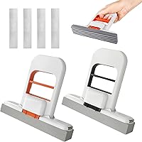 Vista 1 de Mini trapeador plegable de escritorio, uso húmedo y seco, mini fregona de limpieza portátil para espacios pequeños, baño, cocina, vidrio, sala