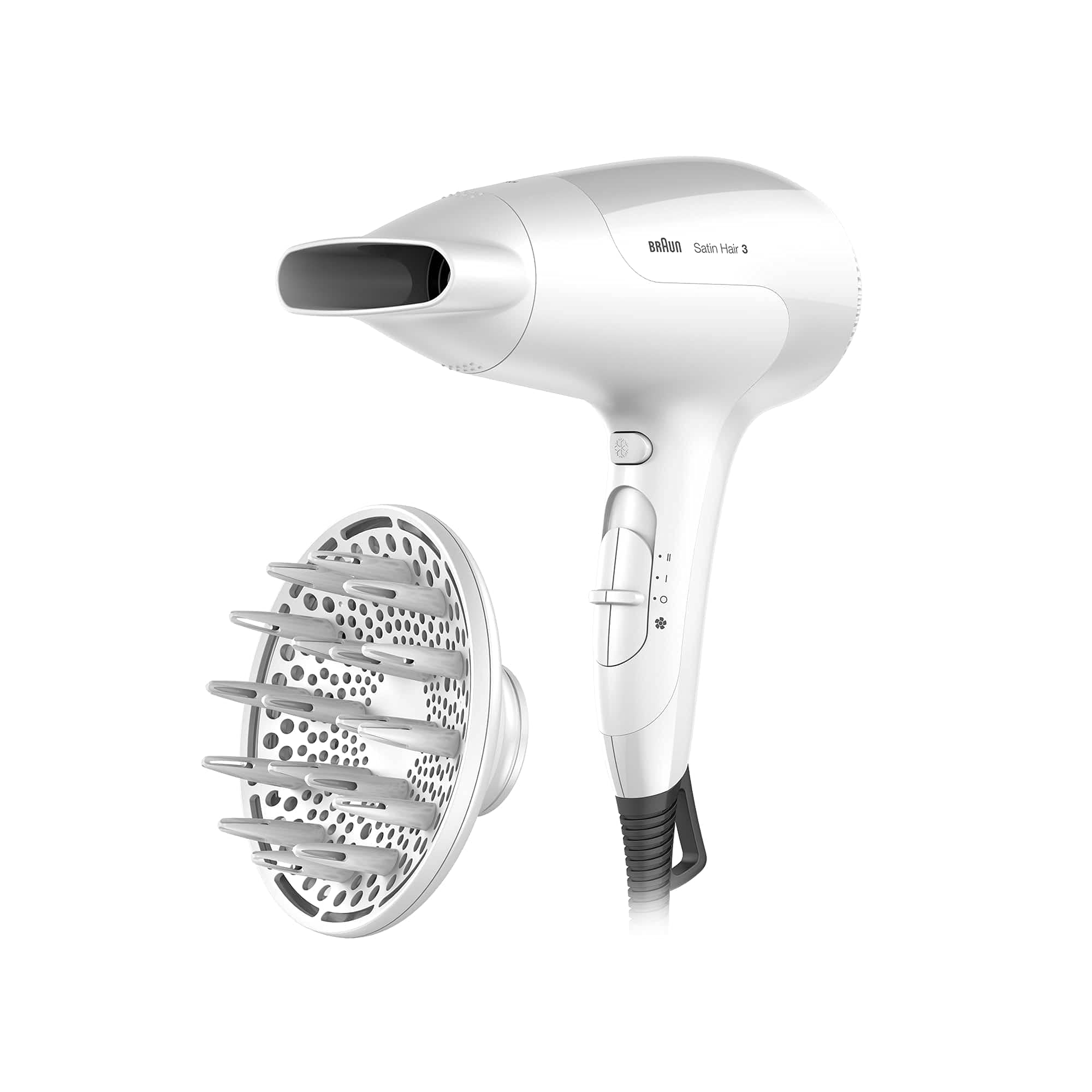 Braun Satin Hair 3 Powerperfection Haardroger + Diffuser, Met Ionische Technologie, HD385