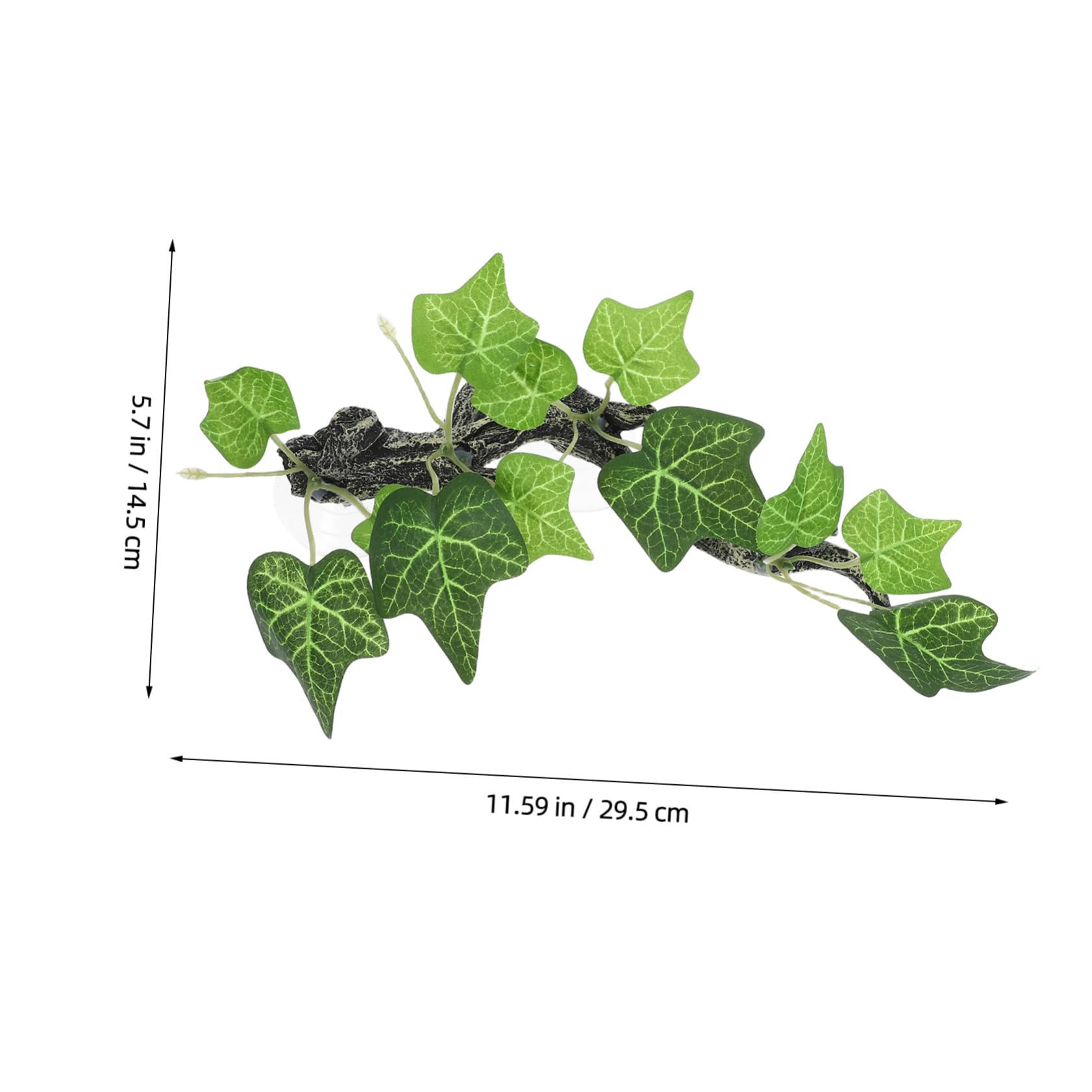 Parliky Realistic Reptile Terrarium Plant Decoration Faux Resin Climbing Decor for Amphibian Habitat for Lizards Geckos and Frogs Durable and Versatile Reptile Supply