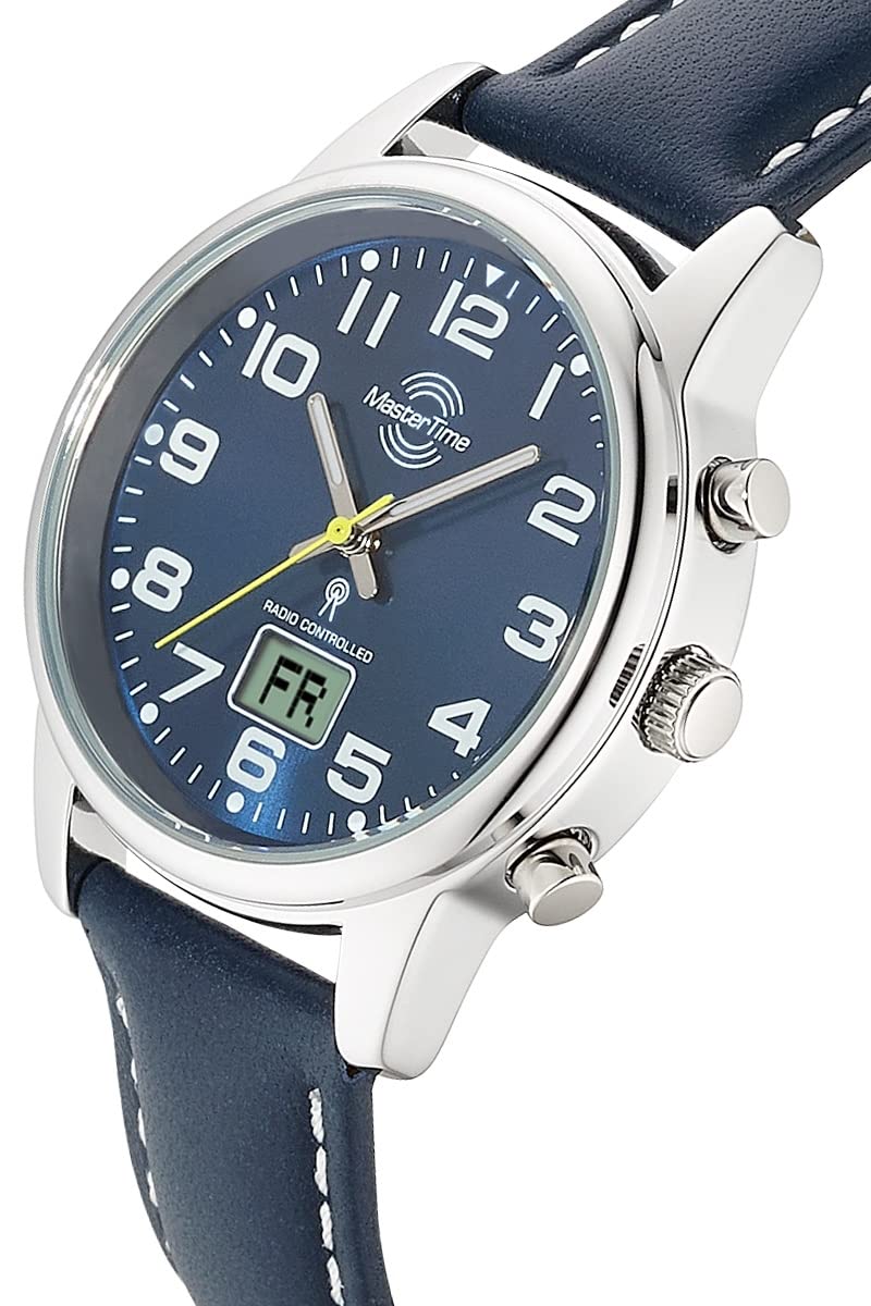 Master Time Funk Quarz Damen Uhr Analog-Digital mit Leder Armband MTLA-10818-32L