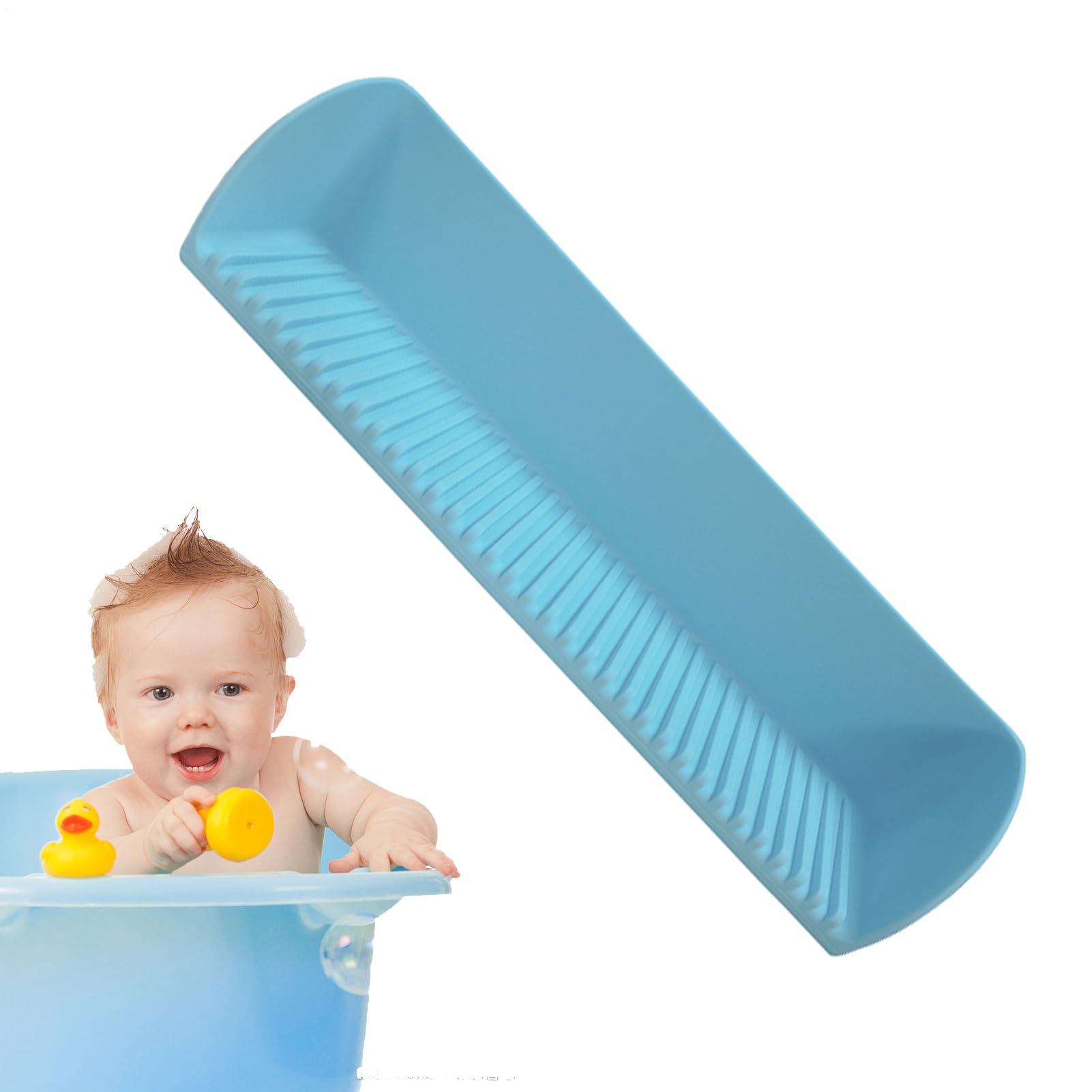 Tub Splash Guard for Kids, Silicone Bath Tub Splash Guard, Waterproof Non-Slip Bath Toy Tray Holder, Silicone Bathtub Edge Water Guard, Multi-Functional Bathroom Accessories for Baby Toddler