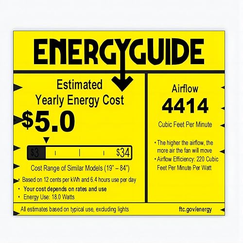 Miniatura 8 de Ventilador de techo con control remoto sin luz, ventilador de techo de perfil bajo de 52 pulgadas para exterioresinteriores, 3 aspas y 6