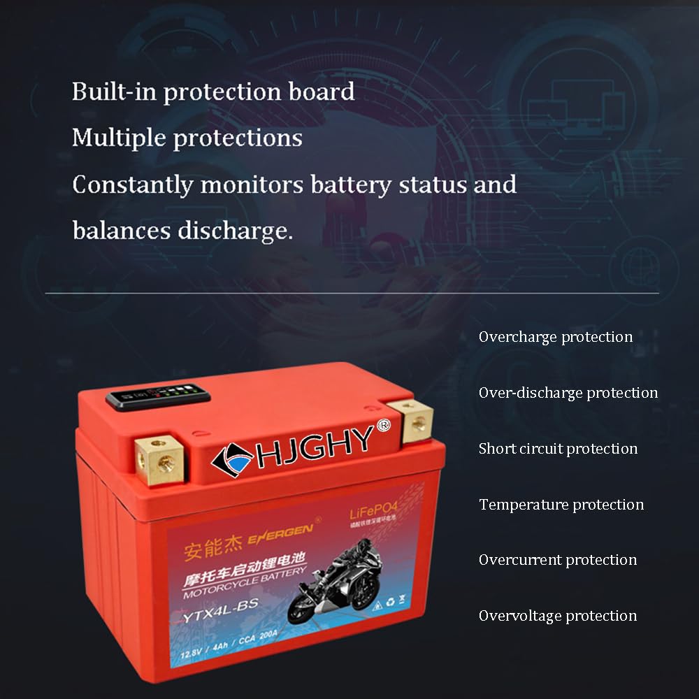 Akumulator motocyklowy LiFePO4 12,8 V 7 Ah 5 Ah 14 Ah 9 Ah Akumulatory rozruchowe do motocykli 12 V Akumulator litowy Powersport 12 V z BMS i wyświetlaczem 200-500 A