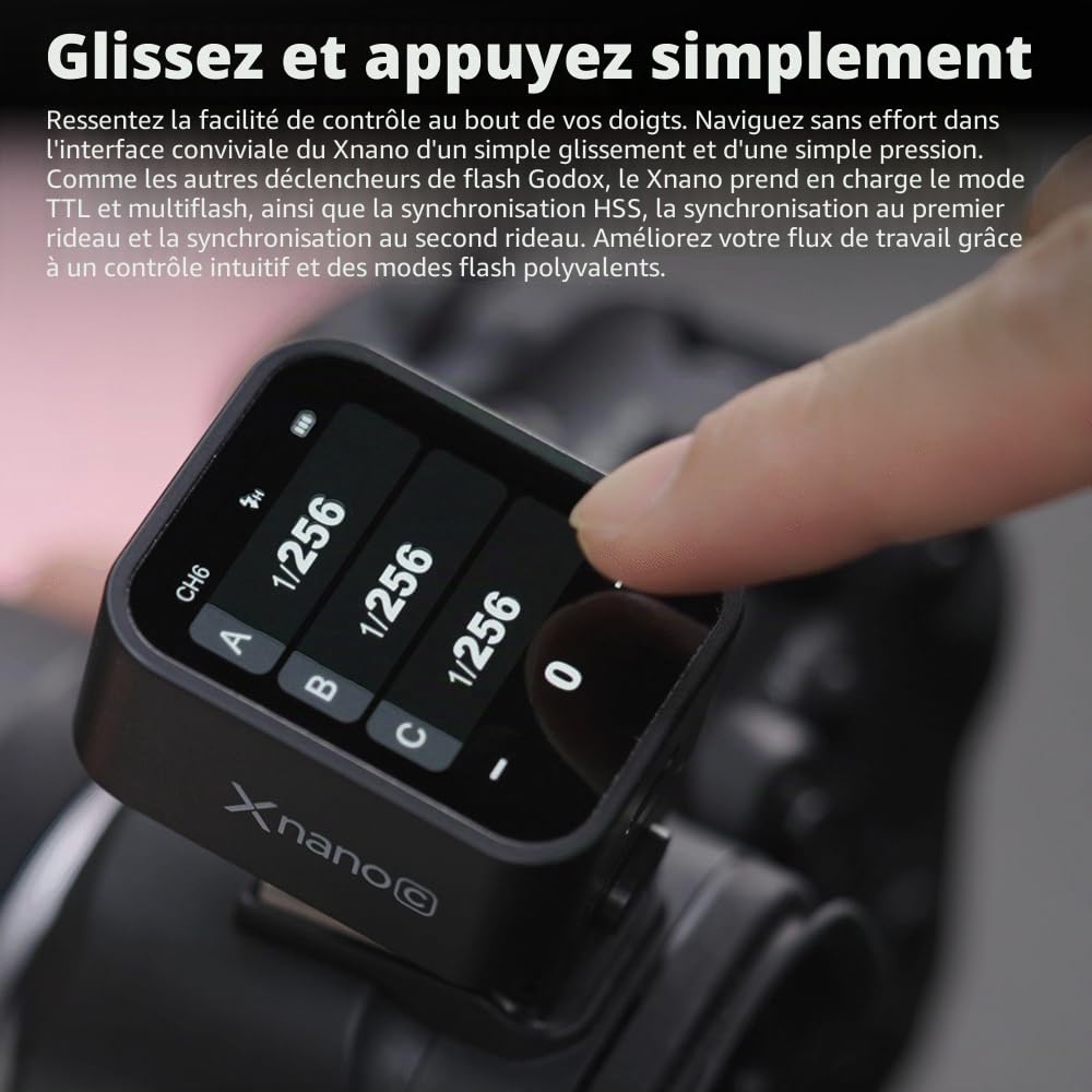 Godox X3-C Touch Screen TTL Wireless Flash Trigger with TCM Conversion, Built-in 3.7V 850mAh Li-ION Battery, 7 Days Standby for Canon Cameras(Godox X3-C)