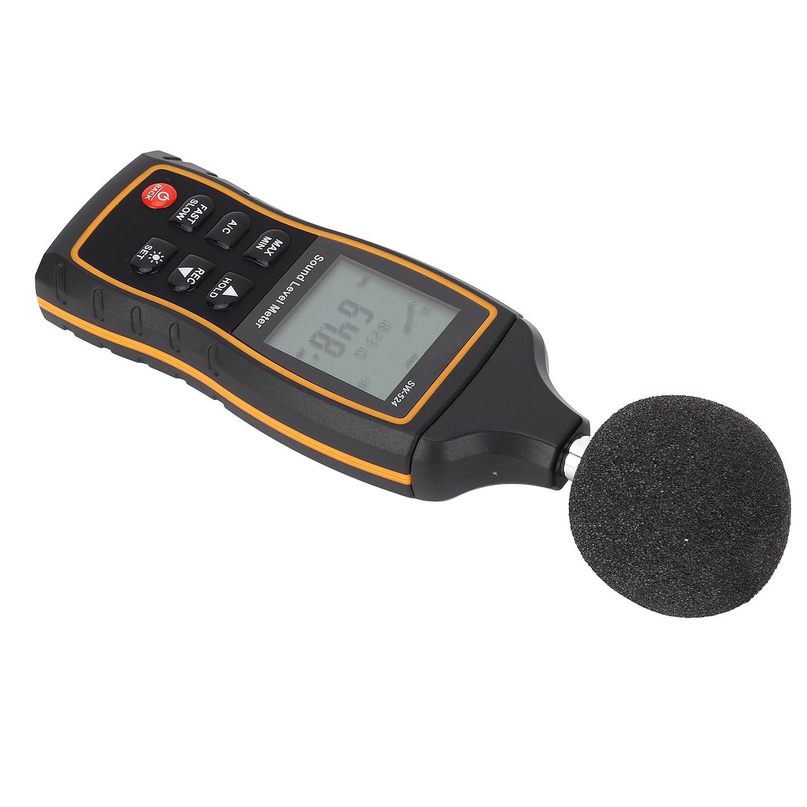 Sonómetro, comprobador digital de decibelios con salida dual CA/CC, monitor ruido portátil for medición ambiental