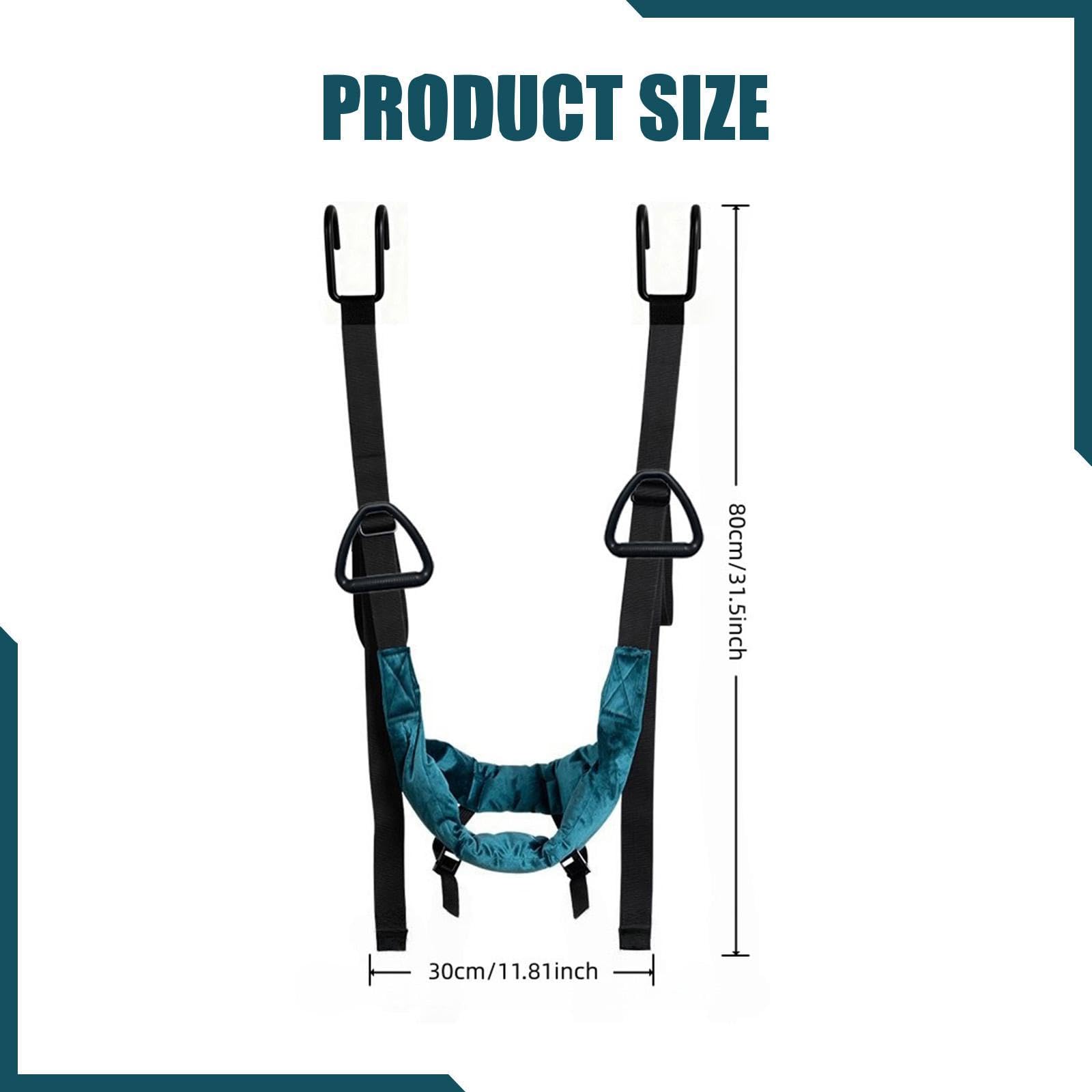 Dispositif de Traction Cervicale, Sangle d'étirement Cervicale, Appareil de Traction Du Cou, Hamac d'étirement Du Cou, Harnais de Suspension, pour Soulagement de la Douleur Cervicale, avec PoignÉe