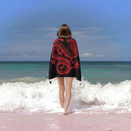 Miniatura 7 de Toalla de playa de dragón chino absorbente toallas de baño toallas de playa de gran tamaño súper 32 x 52 pulgadas