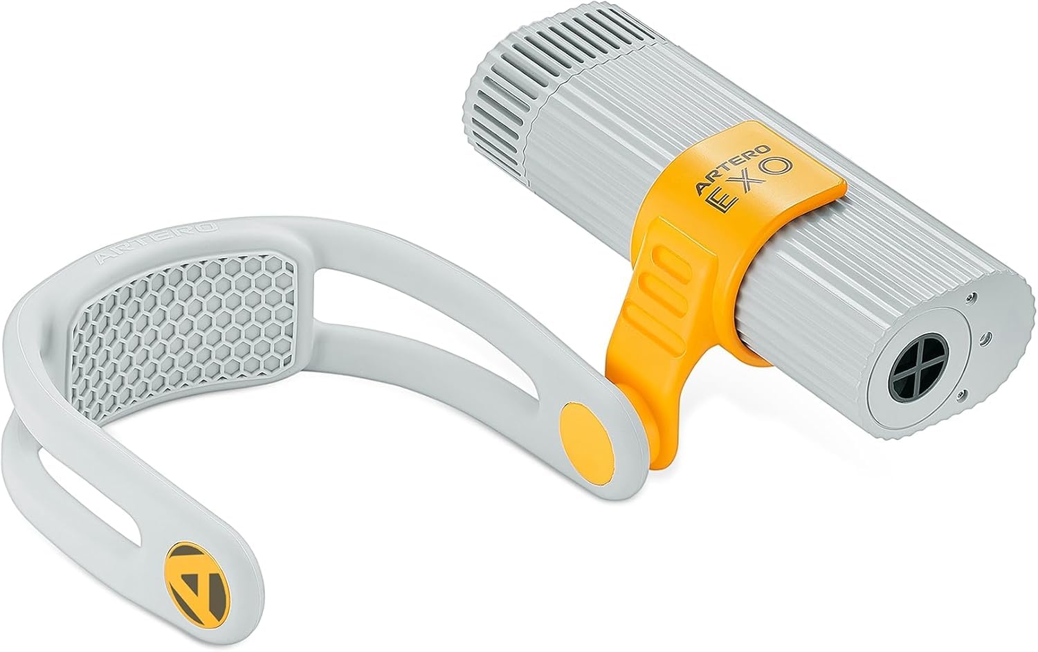 Artero Exo. Asciugacapelli professionale regolabile. Ottimizza l'asciugatura, mani libere, laser per messa a fuoco, basso consumo e grande potenza, anti crespo 2 velocità e 3 livelli. (Grigio e Giallo