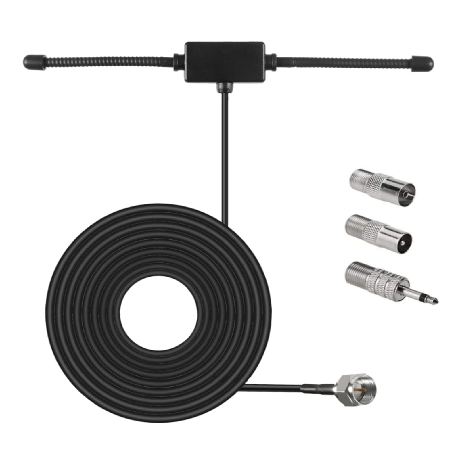 AEDIKO FM Radio Antenna Adhesive Mounting Dipole Antenna for Stereo Receiver Indoor Music System Home Stereo Receiver AV Audio