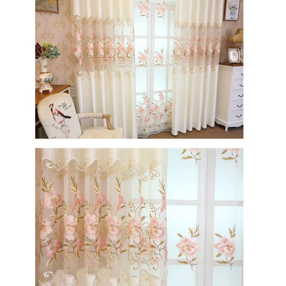 Amazon｜カーテン ドレープカーテン 豪華 刺繍 優雅 高級 現代