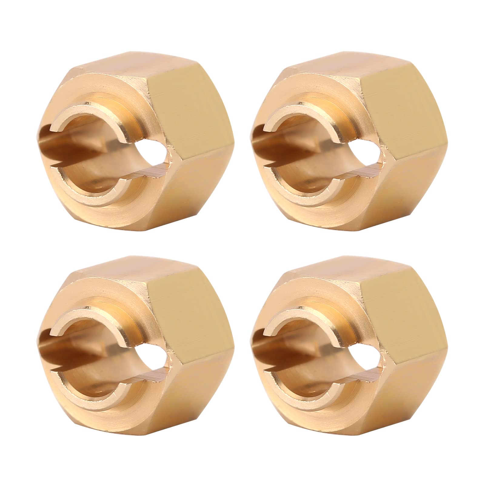 INJORA Brass Wheel Hex Hub 5mm(+1mm) Extenders Adaptor for 1/18 RC Crawler Car TRX4M Upgrade Parts, Gold - Image 3