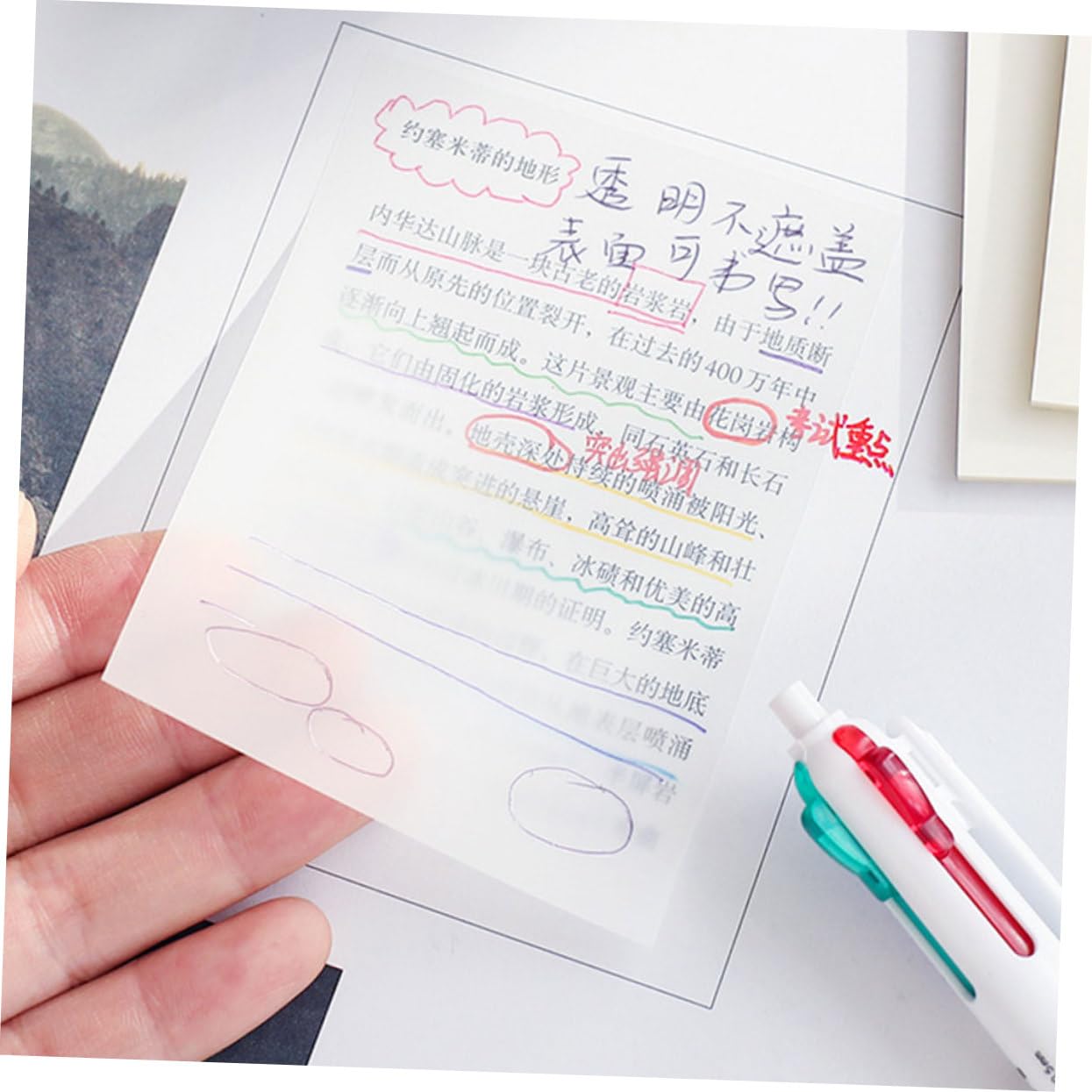 NOLITOY 30pièces Notes Autocollantes Transparentes Étanches Mémo Adhésif Pratique Pour Étudiants Et Bureau Pour Rappels Et Organisation