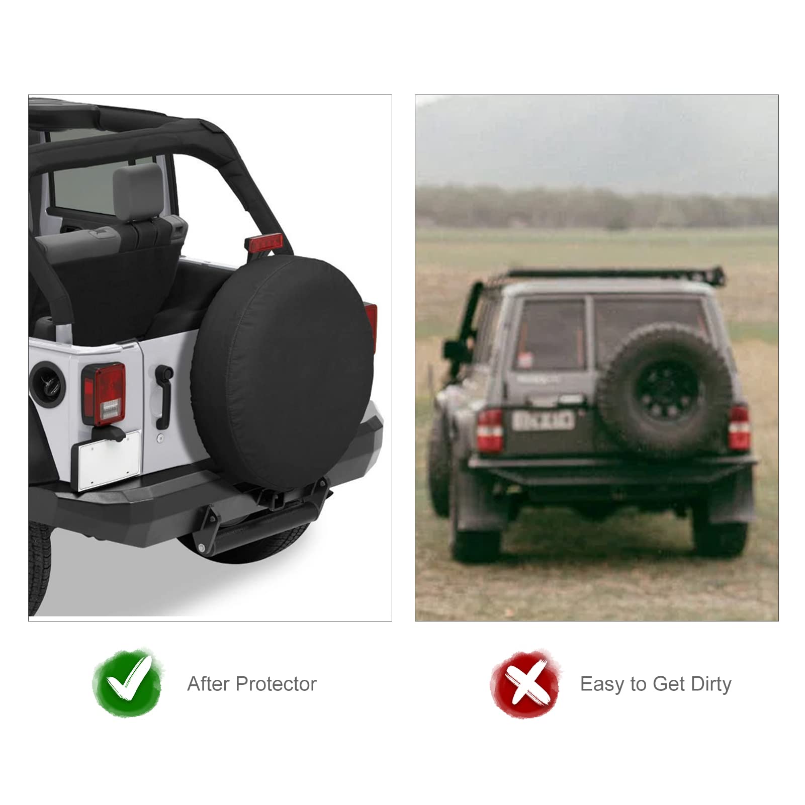 Amazon.co.jp: スペアタイヤカバー,32 x12インチスペアタイヤ