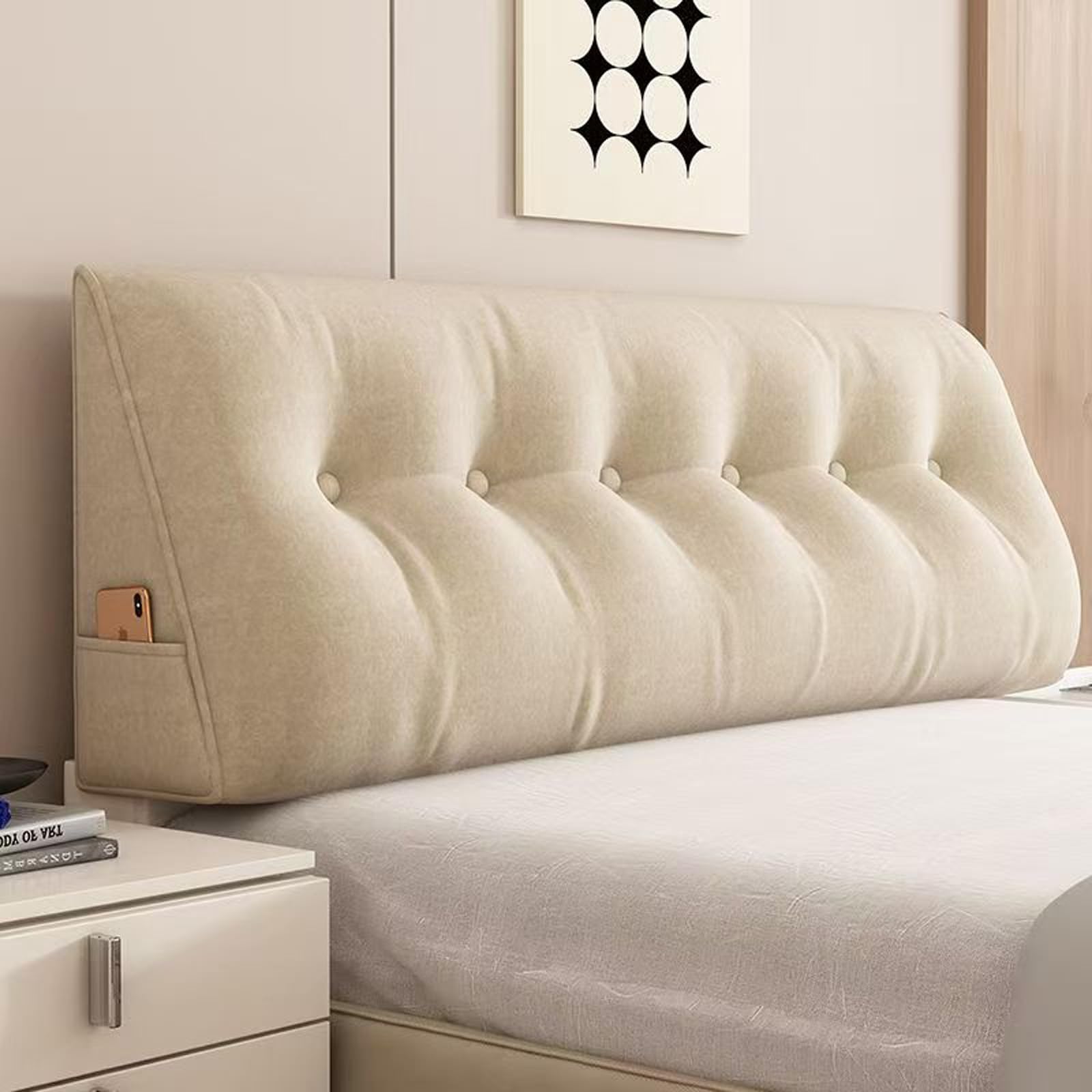 SBZIOJHDR backrest cushion, Bed Wedge, College Dorm Reading Pillow Back Support While Sitting Large Bolster Triangular