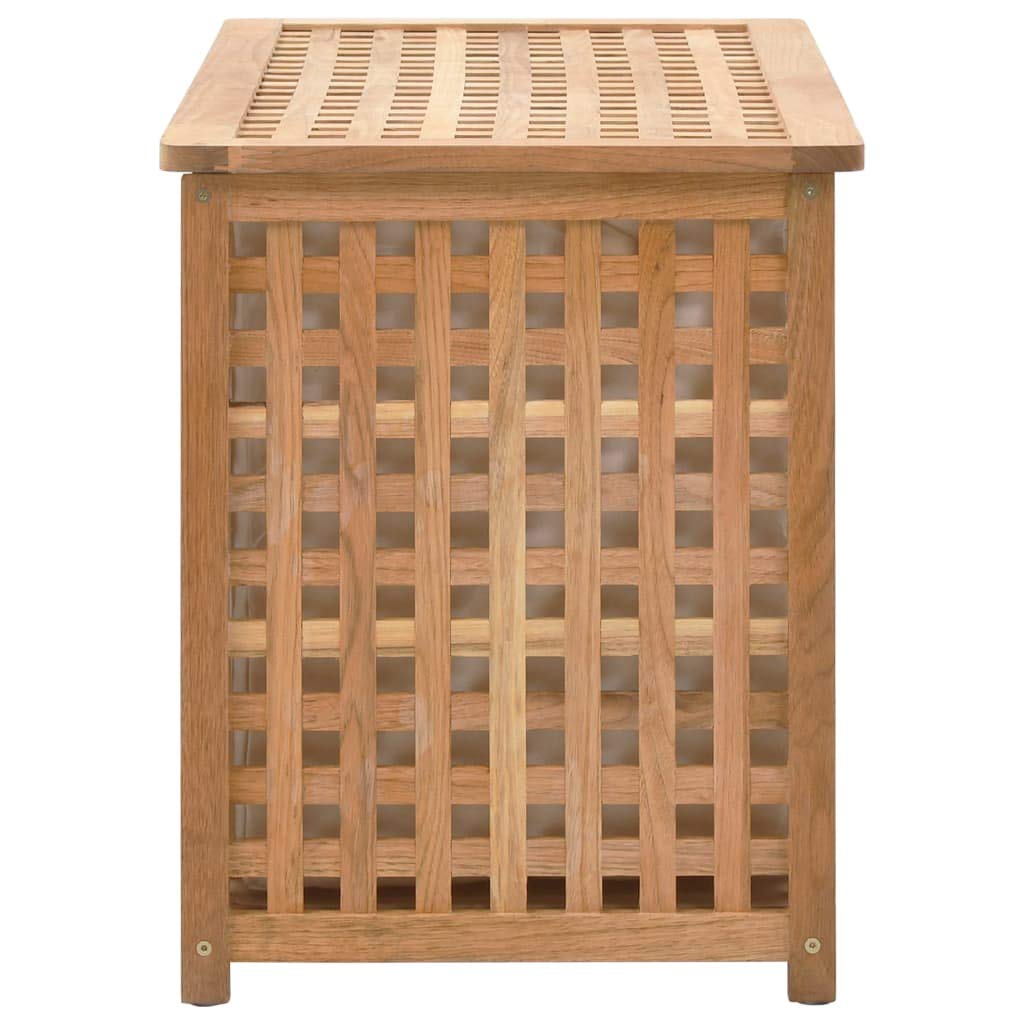 Tidyard Wäschetruhe Wäschebox Wäschekorb Massivholz und Sperrholz Wäschesammler mit luftdurchlässigem Deckel und herausnehmbaren Wäschesack für Handtücher, Wäsche, Natur