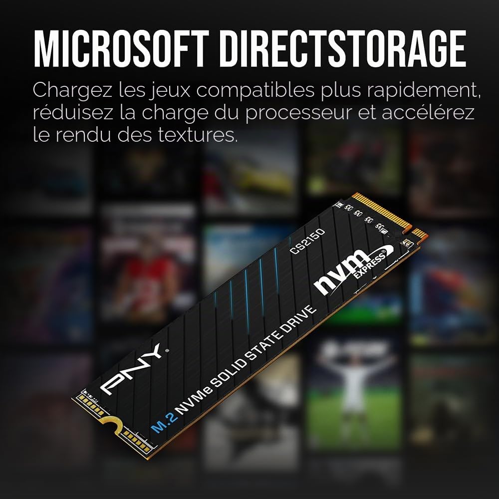 PNY CS2150 2To M.2 NVMe PCIe Gen5 SSD Interne