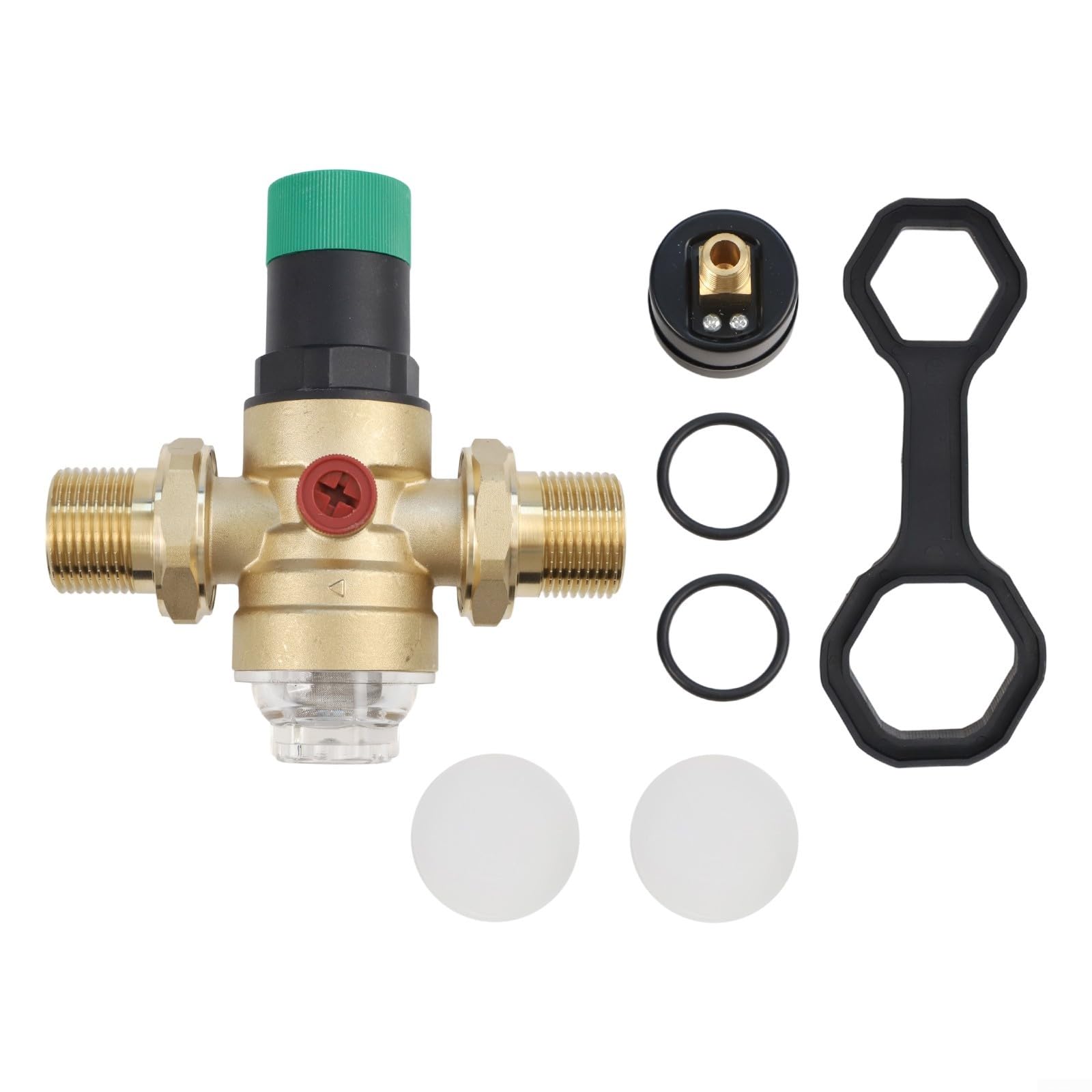 Regolatore di pressione in ottone DN25 per controllo stabile della pressione dello sbocco con manometro visivo e supporto di filtrazione