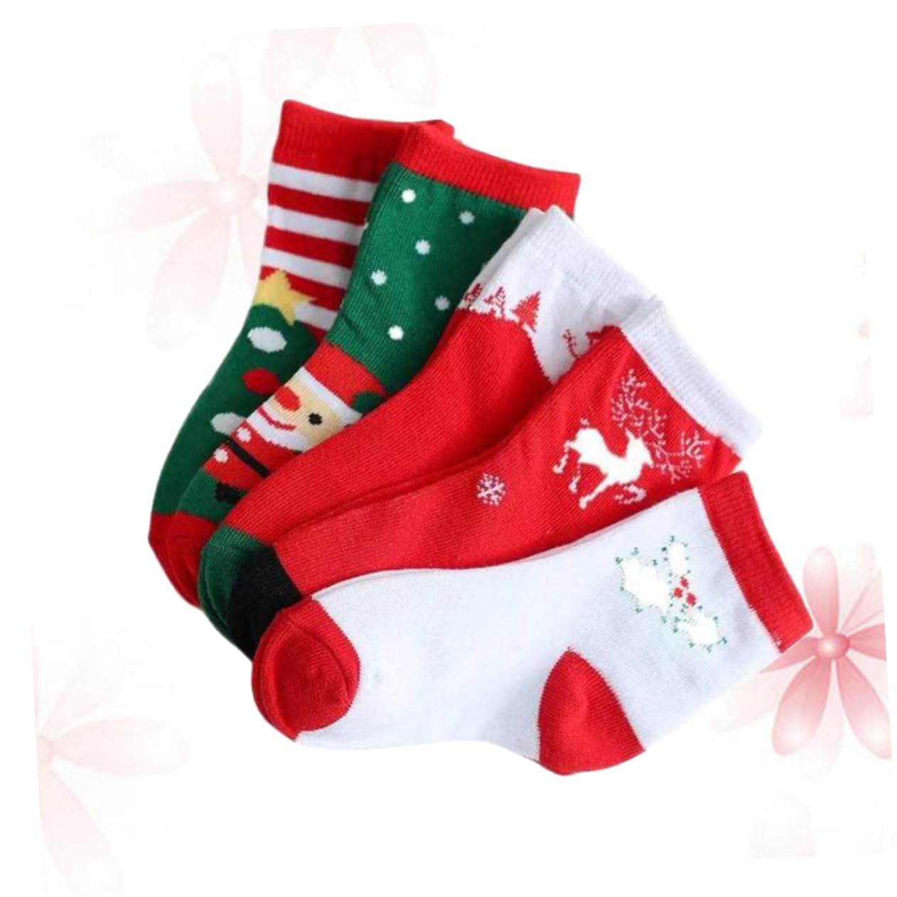 ABOOFAN 15 Paare Jungen Weihnachtssocken Jungen Socke Wintersocken Für Neuheit Festliche Elch Lustige Kinder Mädchen Schneeflocken Gemütlich