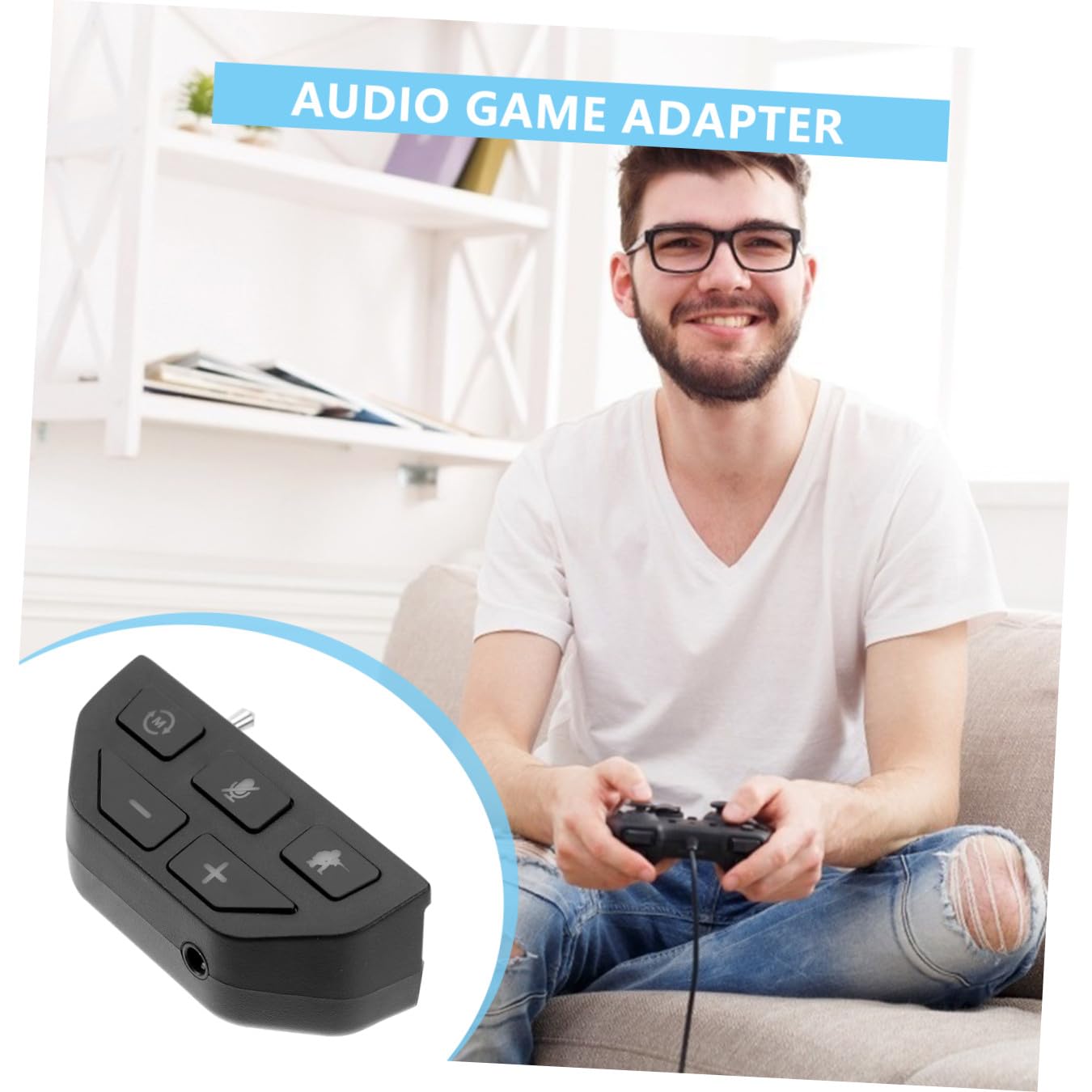 Mikikit 3pezzi Adattatore Cuffie Stereo Per One Compatibile Con Controller Microfono Incluso Design Compatto Per Gioco e Chat Audio Di Alta Qualità