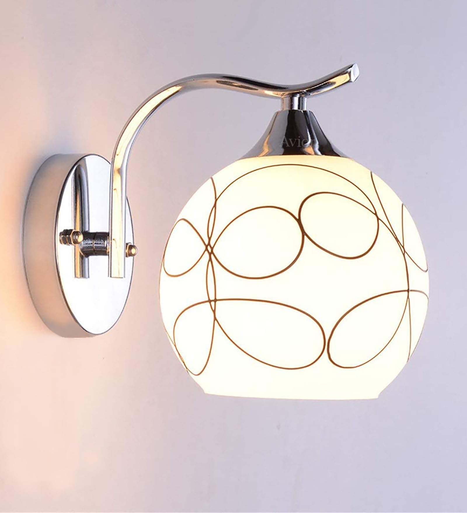 Avior Wall Light - Modern Gold & Frosted Glass -11