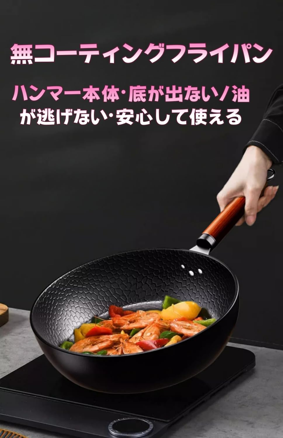 Amazon.co.jp: フライパン深型 24cm/28cm/30cm/32cm/34cm 軽い鍋 無