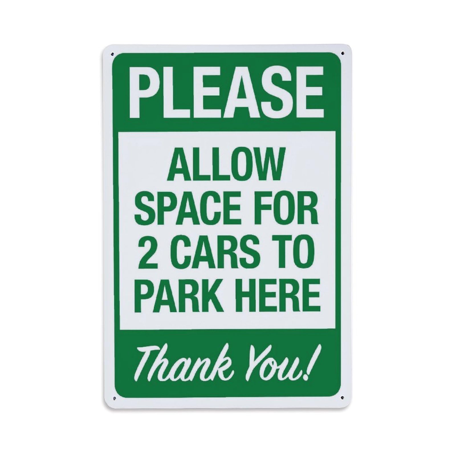 Allow Space for 2 Cars to Park Here Sign Vintage Aluminium Metal Sign, Retro Wall Decor for Home, Bar, Garage & Farmhouse 30x20cm